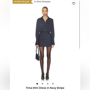 NWT Trina Mini Dress in Navy Stripe